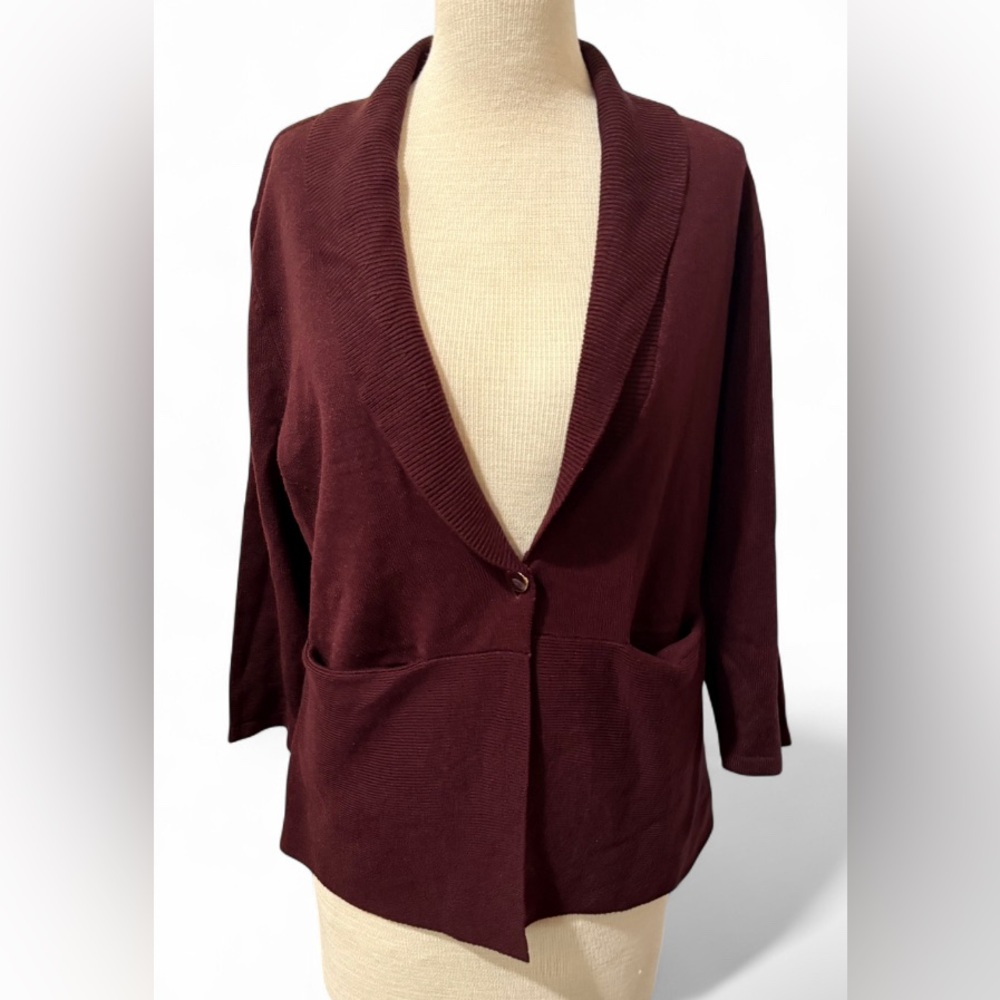7th Avenue Design Studio New York & Company Burgundy Jacket Women’s Size L